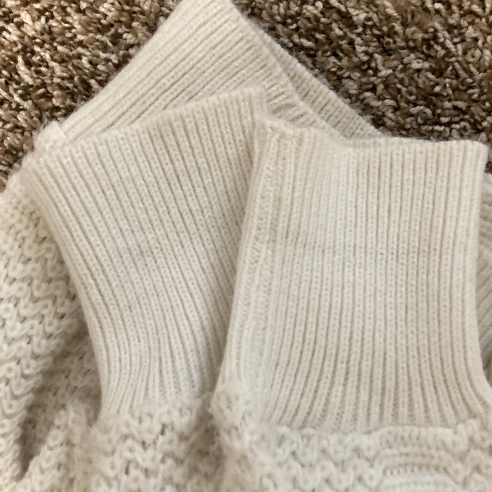 Vintage Orlon Campus Cream Cardigan Knit Pocket Sweater - Picture 11 of 15